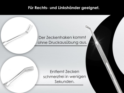 Zeckenpinzetten-Set Zeckenentferner Zeckenzange Zeckenhaken