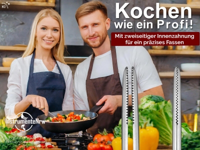 K�chenpinzette Grillpinzette Kochpinzette gerade 9 cm