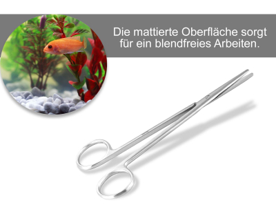 Profi Pflanzenschere Aquarium Terrarium Schere Gerade Edelstahl rostfrei 14,5 cm