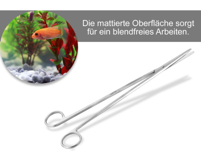 Profi Pflanzenschere Aquarium Terrarium Schere Gerade Edelstahl rostfrei 23 cm