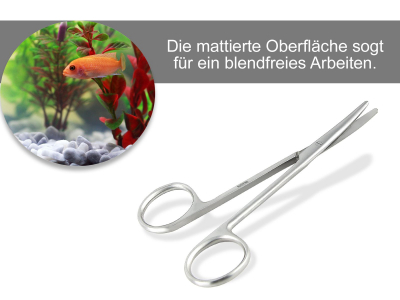 Pflanzenschere Aquarium Schere Gebogen Rostfrei Edelstahl 14,5 cm