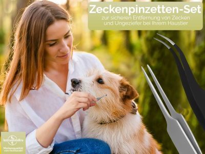 4-Teiliges Zecken-Pinzetten Set Zeckenzange Parasitenentfernung