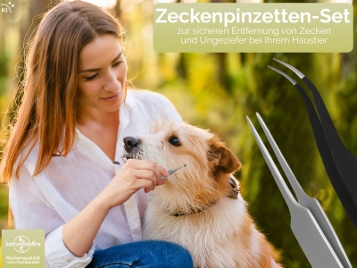 4-Teiliges Zecken-Pinzetten Set Zeckenzange Parasitenentfernung