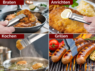 Grillzange Grillpinzette Gerade Grill-Pinzette Edelstahl 20 cm Extrem Griffig
