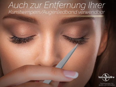 Zupfpinzette Augenbrauenpinzette Spitzpinzette 13 cm aus Edelstahl zum zupfen von Augenbrauen Haaren und eingewachsenen Barthaaren