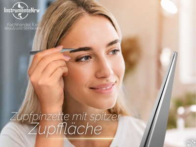 Zupfpinzette Augenbrauenpinzette Spitzpinzette 13 cm aus Edelstahl zum zupfen von Augenbrauen Haaren und eingewachsenen Barthaaren
