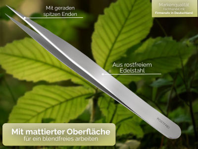 Zeckenzange Splitterpinzette Spitz Fremdkrper Pinzette Zeckenpinzette Solingen 12,0 cm