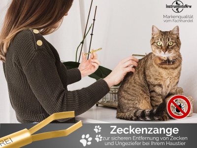 Zeckenentferner Zeckenzange Zeckengreifer mit Federung