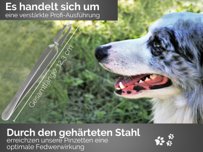 Zeckenzange Zeckenentferner als Kreuzpinzette fr Hunde, Katzen oder andere Haustiere