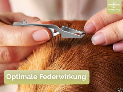 Kreuzpinzette Zeckenzange Zeckenpinzette mit Schl�sselanh�nger und edlem Etui 8 cm bestens geeignet f�r Reisen oder Kurztrips