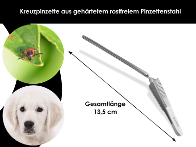 Fremdkrperpinzette Ohrpinzette Kreuzpinzette gebogene Ausfhrung 13,5 cm