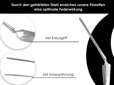 Fremdkrperpinzette Ohrpinzette Kreuzpinzette gebogene Ausfhrung 13,5 cm