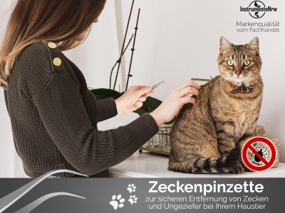 Zeckenzange fr Unterwegs Zeckenentferner mit Schlsselring
