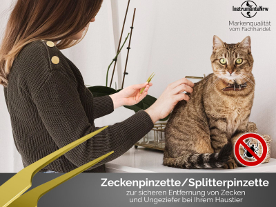 Zeckenzange Zeckenentferner Spitze Pinzette fr Hunde, Katzen oder andere Haustiere
