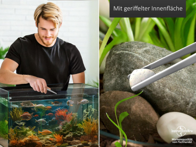 Profi Aquarium Terrarium Pinzette Wasserpflanzen Pflanzenpinzette aus Edelstahl Gerade Futterpinzette fr Aquarien und Terrarien 14,0 cm