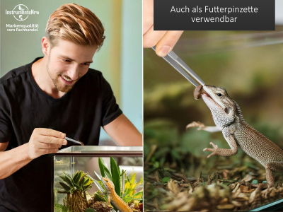 Profi Aquarium Terrarium Pinzette Wasserpflanzen Pflanzenpinzette aus Edelstahl Gerade Futterpinzette fr Aquarien und Terrarien 10,5 cm