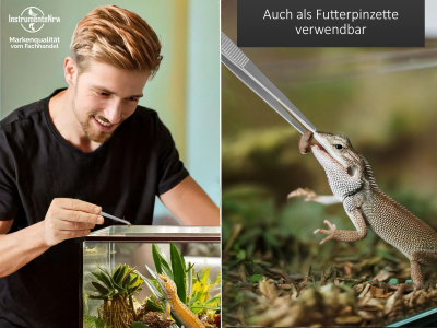 Profi Aquarium Terrarium Pinzette Wasserpflanzen Pflanzenpinzette aus Edelstahl Gerade Futterpinzette fr Aquarien und Terrarien 16,0 cm