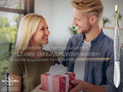 Zupfpinzette Pinzette aus Solingen Made in Germany Augenbrauenpinzette f�r die Gesichtspflege zum Zupfen von Augenbrauen, Barthaaren oder kleinen H�rchen f�r Damen und Herren Gekr�pft/Vergoldet