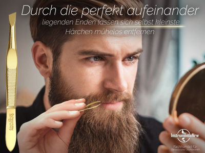 Haarzupfpinzette Pinzette Solingen Zupfpinzette Schrg aus Rostfreiem Edelstahl Augenbrauenpinzette fr die Gesichtspflege zum Zupfen fr Damen und Herren