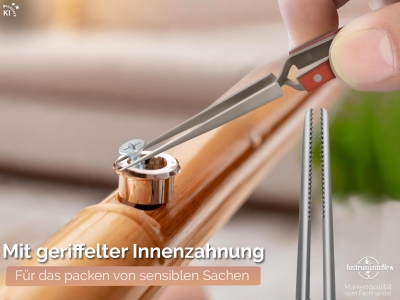 Kreuzpinzette L�t-Pinzette Gezahnte Spitze Klemmpinzette Technische Pinzette Gerade 16,5 cm