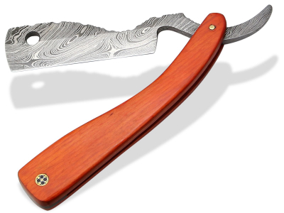 Damast Rasiermesser Red Line Style Wooden