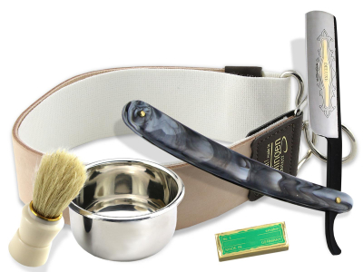 Nassrasur Set Modern mit Puma Schleifpaste Gross