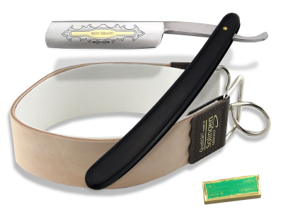 Rasiermesser Set Classic mit Goldtzung 3 teilig