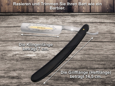 Rasiermesser Set Classic mit Goldtzung 3 teilig