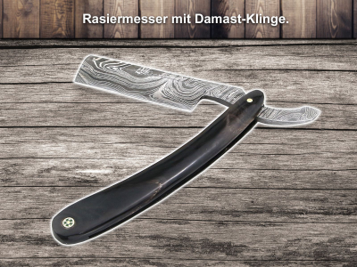 Kleines Rasur Set Damast Black Classic