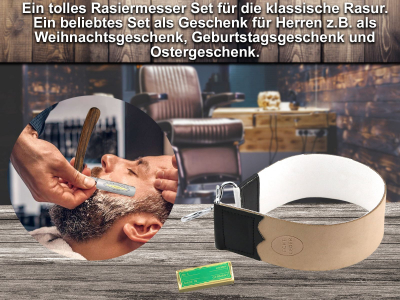 Solingen Schleifpaste mit Streichriemen Abziehriemen fr Rasiermesser