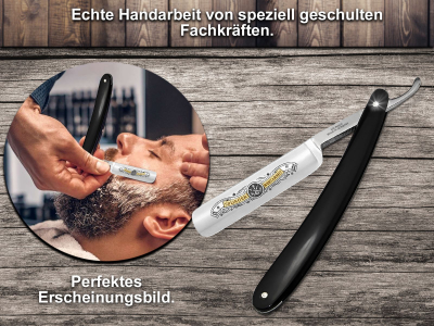 Rasiermesser aus SOLINGEN Extra Scharf  Germany 5/8 Zoll Hohlschliff zur optimalen Bartpflege fr eine grndliche Nassrasur