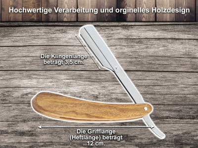 Rasiermesser Set Herren Holzgriff und Wechselklinge mit 30 Rasierklingen Doppelklingen