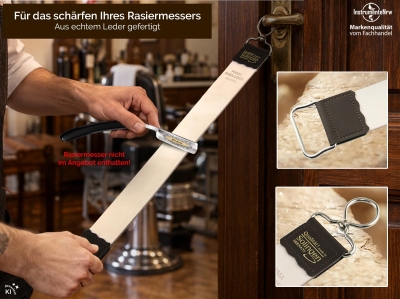 Solingen Leder Streichriemen mit Pflegepaste f�r Rasiermesser sch�rfen