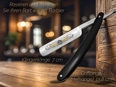 Rasiermesser Set aus Solingen  Germany Rasiermesser  5/8 Zoll Hohlschliff mit Echt-Leder Streichriemen Abziehleder
