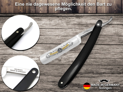 Solingen Rasiermesser-Set Rasiermesser Lederiemen Abziehleder und Paste  Germany Profi Rasier-Set fr Herren zur perfekten Bartpflege Mnner Geschenk Set fr Geburtstag Ostern Weihnachten