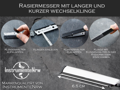 Rasierer Rasiermesser Wechselklinge aus Solingen  Bartmesser Rasier-Set fr Herren fr Kleine und Groe Rasierklinge Messer Nassrasur