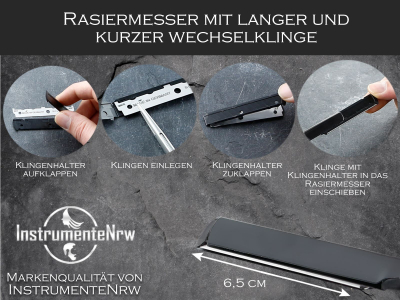 Solinger Rasierer Rasiermesser Wechsel Rasierklingen Solingen Bartmesser  Germany mit Kleiner/ Groer Rasierklinge