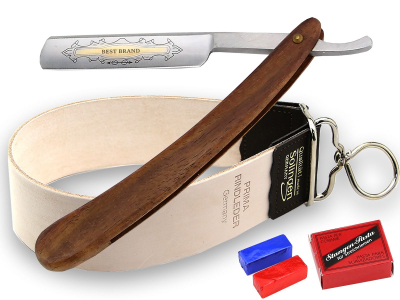 Rasiermesser-Set-Goldtzung-solingen-Schleifpaste-schrfen-schleifen-geschenk-weihnachtsgeschenk-herren-mnner-einsteiger-beginner-holz-solinger