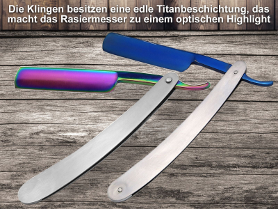 2er Set Rasiermesser Titan beschichtet + Schrfpaste aus Solingen