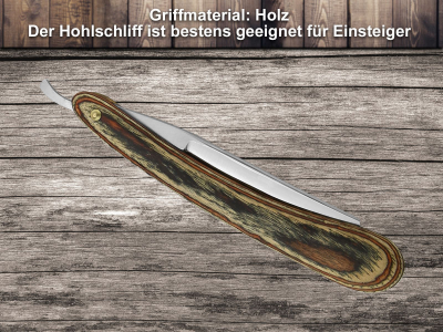 Rasur Set 5-Teilig Rasiermesser Hohlschliff 5/8 Zoll Rindleder Streichriemen Bartschere