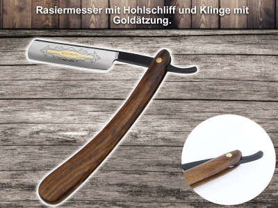 Rasiermesser Set mit Doppelriemen+Schleifpaste aus Solingen