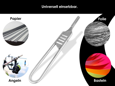 Skalpellgriff Nr. 4 - EIN-KLAPPBAR - fr Skalpellklingen