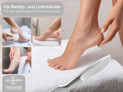 Profi Hornhautschaber Stumpfes Skalpell Creme-Schaber aus rostfreiem Edelstahl Hornhautentferner Pedikre Schaber zur sanften Entfernung der Hornhaut fr die Fupflege 14,5 cm