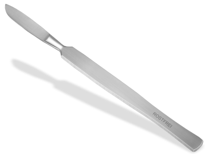 Profi Hornhautschaber Stumpfes Skalpell Creme-Schaber aus rostfreiem Edelstahl Hornhautentferner Pedikre Schaber zur sanften Entfernung der Hornhaut fr die Fupflege 17 cm