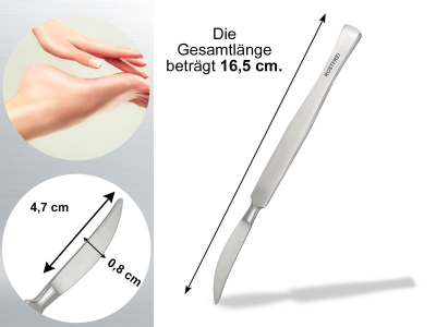 Hornhautschaber Hornhautentferner Set Fupflegeinstrument Creme Entferner Stumpf Gebogen + Gerade Fupflege Creme-Schaber aus Edelstahl Pedikre Schaber zur sanften Entfernung der Hornhaut