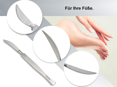 Hornhautschaber Hornhautentferner Set Fupflegeinstrument Creme Entferner Stumpf Gebogen + Gerade Fupflege Creme-Schaber aus Edelstahl Pedikre Schaber zur sanften Entfernung der Hornhaut