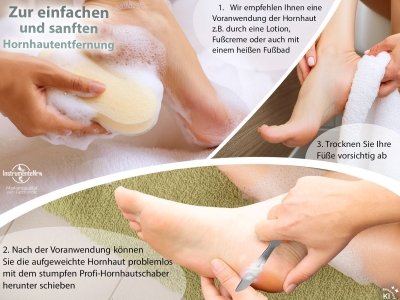 Stumpfes Skalpell Hornhautentferner Hornhautschaber Creme Schaber aus Rostfreiem Edelstahl Fu�pflege Instrument Pedik�re Spachtel f�r eine Schonende Hornhautentfernung mit Etui 18,5 cm