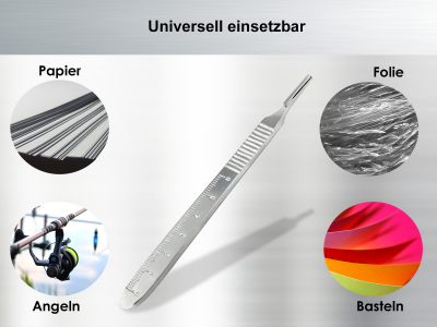 Skalpellgriff Nr. 3 mit Skalierung aus rostfreiem Edelstahl