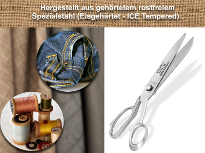 Stoffschere Schneiderschere Textil-Schere Edelstahl Rostfrei 16 cm Arbeitsschere mit Mirkoverzahnung optimal geeignet fr Stoffe, Nhen und Kleidung 6 Zoll