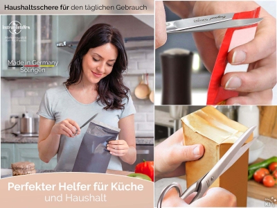 K�chenschere Haushaltsschere aus Solingen Universal-Schere aus Edelstahl 15,4 cm